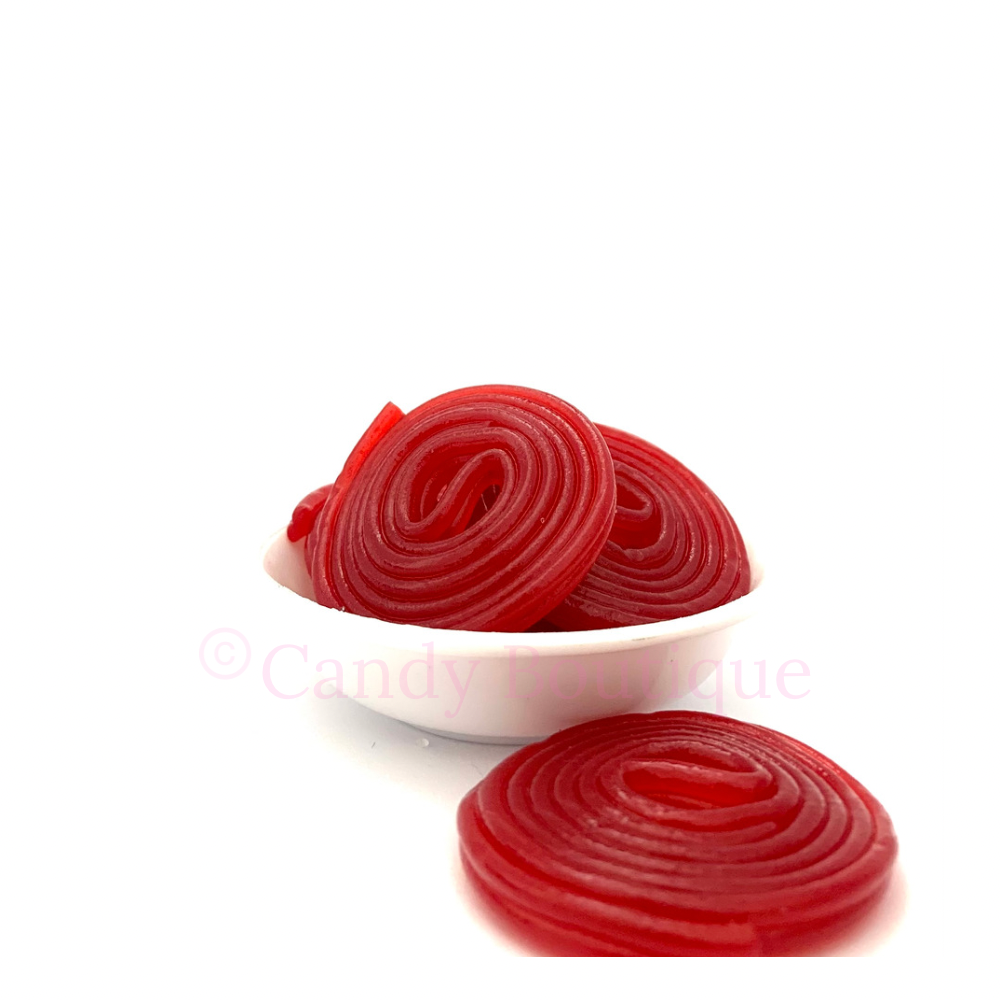 Strawberry Liquorice Wheels 150g