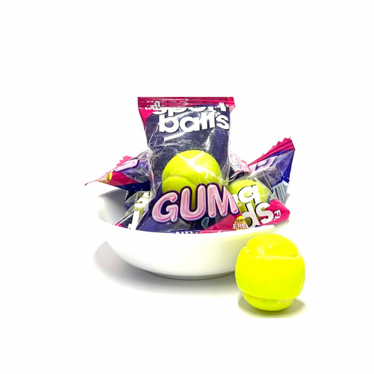 Fruit Flavour Tennis Ball Shaped Bubblegum