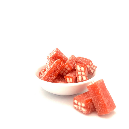 Fizzy Strawberry Bricks 100g